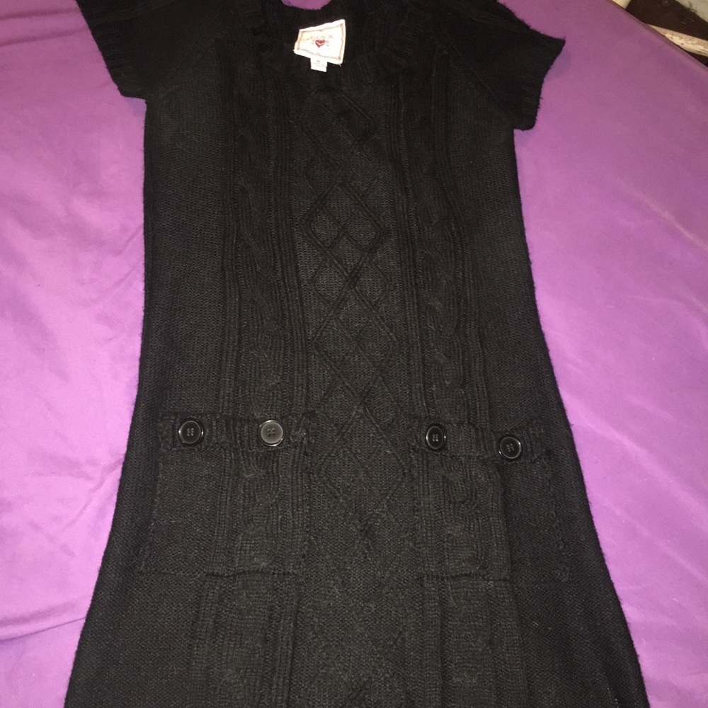 Black Sweater Dress with pockets